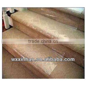 High stick self adhesive plastic film for carpet