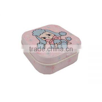 square shape small metal tin box