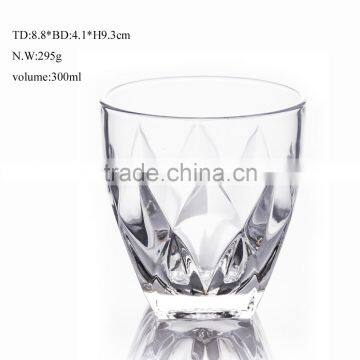 380ml Clear Glass Cup With Machine Made Lotus Pattern for Drinking photo-2