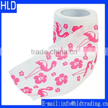 100% Virgin Wood Pulp Patterned Toilet Paper Roll