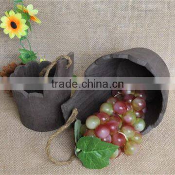 Handmade Small Antique Decoration Craft Wooden Barrel photo-2