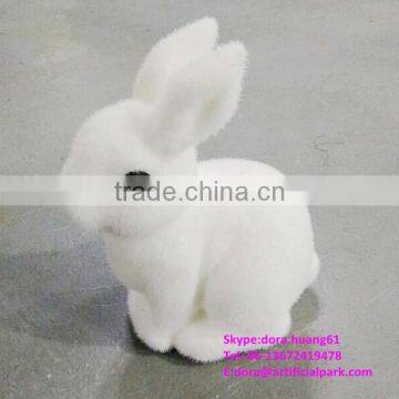 H080613 white rabbit fake green grass rabbit small decorative rabbit