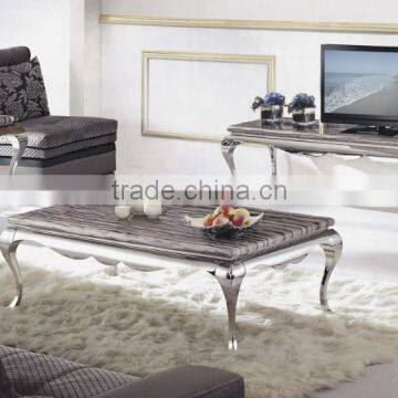 Silver metal corner table mirrored side table