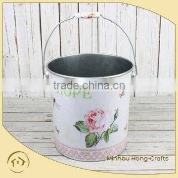 antique metal bucket powder coated metal bucket painted metal bucket