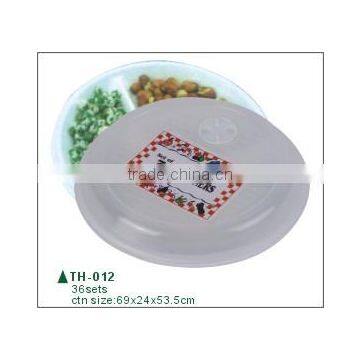 3 Section Plastic Food Lunch Box Meal Prep Containers Boite a Vivres Die Kasserolle photo-2