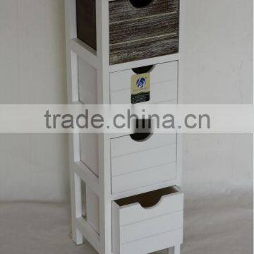 Wooden Shell Well Paulownia 3 Drawers Wooden Cabinet for Home Furniture photo-5
