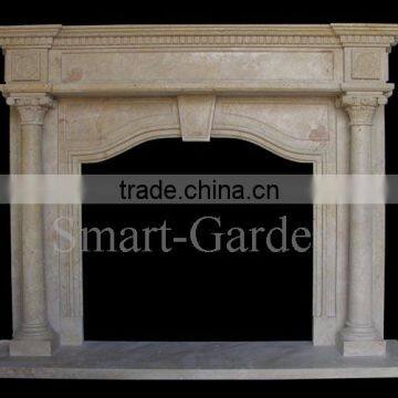 Home Decoration Stone Carvings and Sculptures White Natural Marble Cheap Fireplace Mantel photo-4
