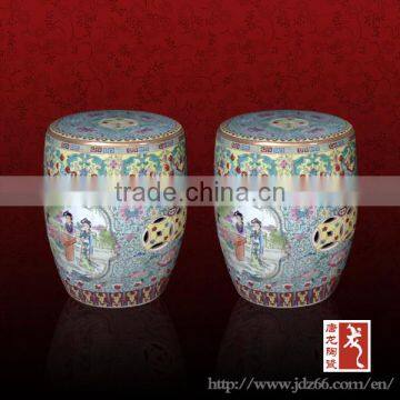 Jingdezhen porcelain famille rose elegant ceramic stools/club and bar stools