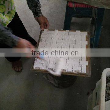 Polished White Carrara Fish Scale Fan Shaped Mosaic Tiles photo-4