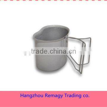 0.6L stainless steel canteen cup / military cup /stainless steel camping cup/ portable canteen cup /travel cup
