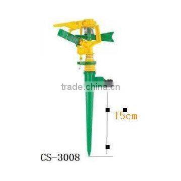 Swing Arm Sprinkler, CS-3009 Plastic Impulse Sprinkler With Plastic Wheel Base Plastic Lawn Sprinkler photo-6