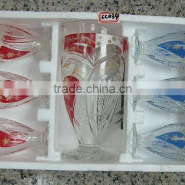 JK033 7pcs Glass Drinking Set With Deco photo-4