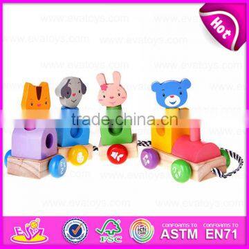 Pull Back Wooden Toy Four Animals Assorted,Wooden Pull Toys Interactive Cartoon Animal Pet Toy W05B112 photo-5