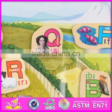 2016 New Design 28 Pieces Kids Educational Toy Wooden Magnetic Puzzles W14J001 photo-2