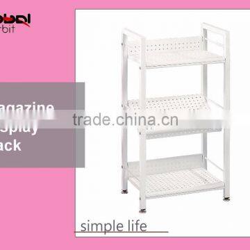Home Furniture DIY 3-tier Modern Metal Bookcases Book Storage Shelf photo-3