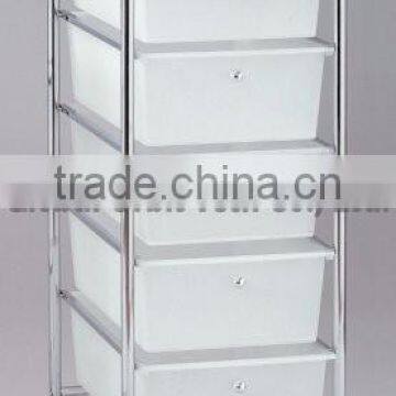 Colorful Storage Drawer Cart With Wheels, 3 Tier Storage Plastic Box Trolley photo-2