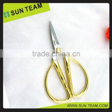 ST005F 7-1/2" FDA qualified Zinc-Alloy handle tailor imitation gold scissors