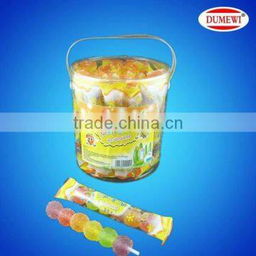 23g Mixed-color Ball Fruity Jelly Pop Lollipop Stick Candy