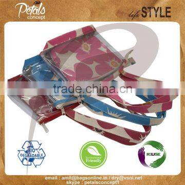 2017 See Through PVC/Juco Tote Bag Purse With Pouch photo-5