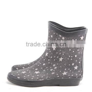 Fabric Rain Boots With Flower Fabric Upper photo-3