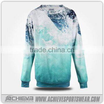 Wholesale cheap 100%polyester sublimation custom crewneck sweatshirt no minimum