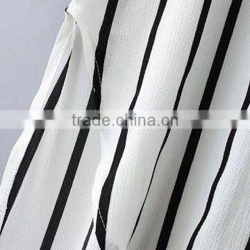 2015 Summer Vertical Stripe Chiffon Style Lady Blouse , Models Chiffon Blouse