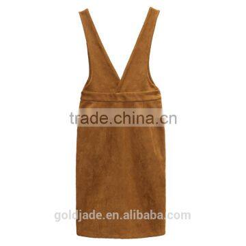 2016 Manufacturer Autumn-wear Fashionable 100% Cotton Ladies Dress With Strap photo-5