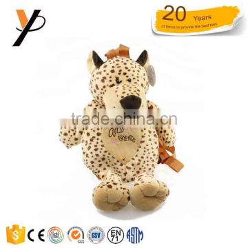 Top selling wholesale cheap wholesale plush leopard backpack