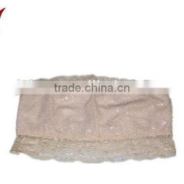 wholesale high quality sequin boob tube top bra with pink cheap price unner wear (accept OEM)