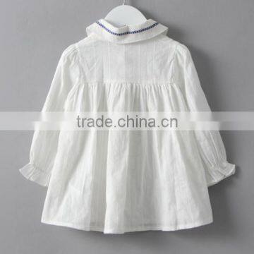 2017 Children Clothing Manufacturers Wholesale Korea Style Girls White Long Sleeve Blouse photo-2