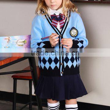 Kindergarten Clothing Spring and Autumn Wear School Uniforms Classes Spring British College Wind Children's Sweaters Set Custom photo-3
