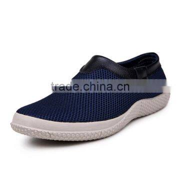 fashion cow split leather casual shoes for men in summer, high quality ventilation mesh shoes casual for male