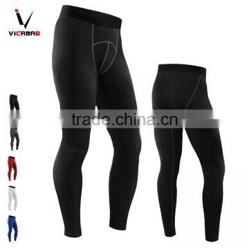 New comfortable polyester sport running men compression gym track pants