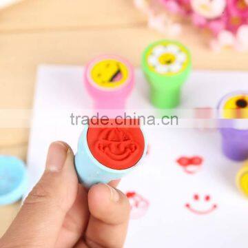 Kids Cartoon Flower Stamp Children Custom Plastic Rubber Self Inking Stampers Toys 60pcs/lot Scrapbooking Stamp photo-3