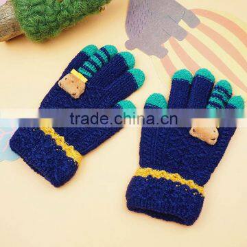 TC13026 New Design Funny Animal Pattern Winter Warm Kids Gloves High Quality Knitted Kids Gloves With Finger photo-5
