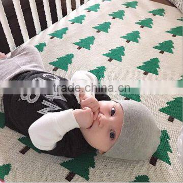 2015 knitted cashmere cotton baby swaddle blanket