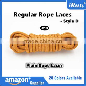 Light Brown Plain Customized Rope Yeezy Shoelaces For Runners - Air Regular Rope Laces - 20 Colors Available - Accept Custom