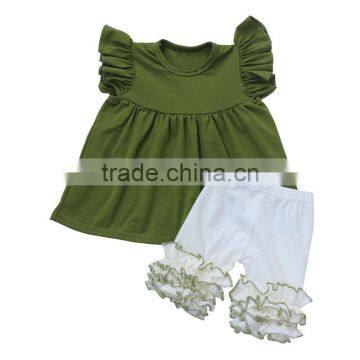 Boutique Clothes Children Dress Sets 2pcs Cute Girls Same Color Serge Clothing Set Cotton Print Outfit photo-3