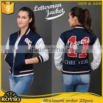 Custom made High School Varsity Letterman Bomber Baseball Jacket 100%polyester Children Customized Cheerleading Greek Jackets