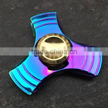 Manufacturers Wholesale Clover Colorful Finger Gyro 2 Leaf Color Finger Decompression Toys Colorful Finger Spiral Metal photo-5
