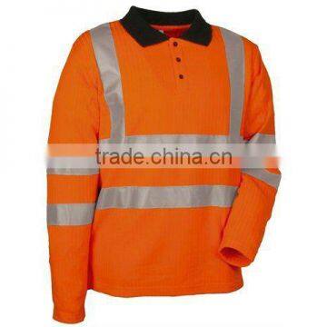 Hi Viz Long Sleeve Polo Shirt