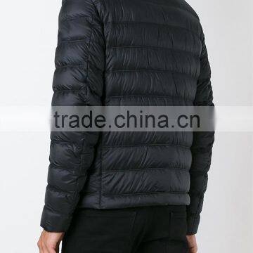 Wholesale High Quality Plain Dyed Dark Blue Down Feather Cotton Padded Coats Couples Winter Coats photo-4