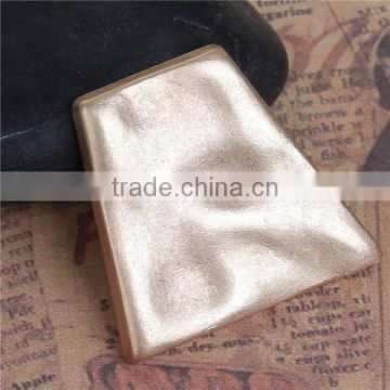 Zinc Based Alloy Metal Sewing Shank Buttons Irregular Light Golden Trapezoid 26mm x 24mm