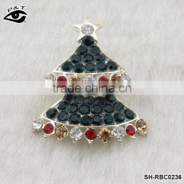 Christmas trees shaped rhinestone brooches rhinestone pins for clothing decoration wedding invitation dress jewelry gift