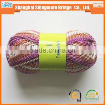 Online Shopping Yarns China Factory Cheapest Price Wholesale High Tenacity Dyed Polyester Yarn Hand Knitting Wave Yarn photo-2