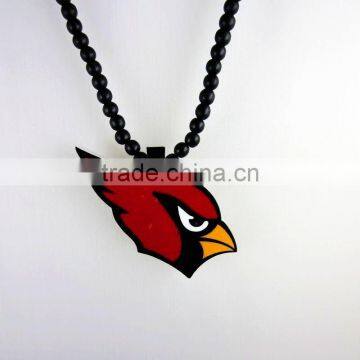 Hot sale Bird Design wood acrylic necklaces bead chain necklace