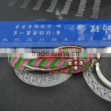 wholesale promotion gifts metal slipper keychain keyring