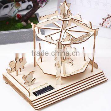 Wooden Children DIY Puzzle Toy Handmade Building Block Model Educational Diy Solar Puzzle Toy for Kids photo-2