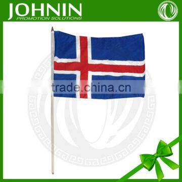 Custom design for football fans Plastic Iceland hand waving stick flag