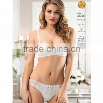 Sexy bra and panty set both body and bra brief set push up bra made in turkey